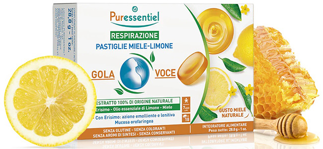 Respirazione Pastiglie Miele Limone 18 pastiglie